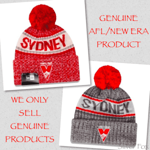 SYDNEY SWANS AFL OPENING BOUNCE NEW ERA AUTHENTIC TEAM KNIT BEANIE