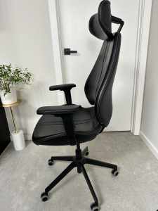 Gaming chair, Black Leather, IKEA GRUPPSPEL (RRP $499)