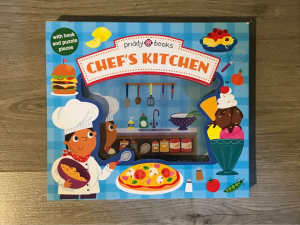 Educational toy - Lets pretend chefs kitchen (with book and puzzle)