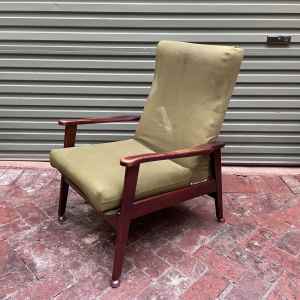 Retro Mid-Century Recliner Chair Armchair SELL AS IS