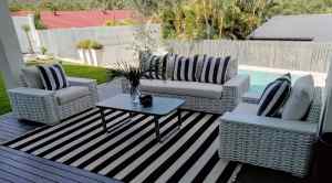 Coastal Outdoor Natural Cane Sofa Lounge Setting - Great Condition!