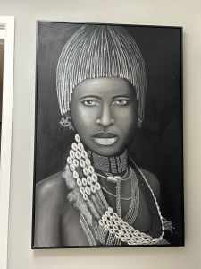Canvas wall art boxed framed African woman