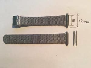 ½ PRICE AS NEW STAINLESS STEEL MESH ADJUSTABLE WATCH BAND