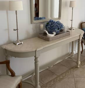 French Vintage Painted Console Table
