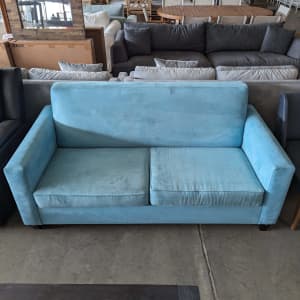 NEW SOFA BED BLUE 2-SEATRE RRP $1599
