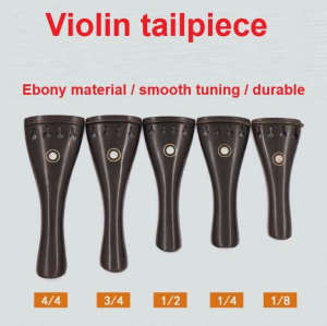 Ebony Violin Tailpiece for 3/4 4/4 1/2 1/4 1/8 Fiddle Violin Accessori