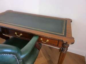 Gorgeous genuine leather desk & leather chair paid over $4k
