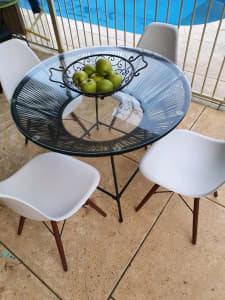 4 seater dining set eames chairs with table