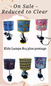 Kids character lamps - handmade