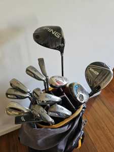 Full golf club set - Ping G30, G25, G/K15 and others