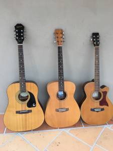 Good Brand Acoustic and Semi Acoustic Guitars. Good Condition