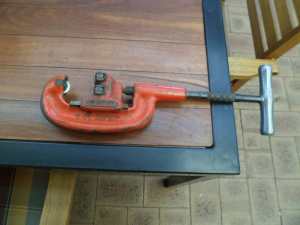 Ridgid heavy duty pipe cutter , rarely used , cleaning out garage