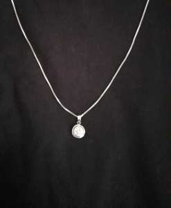 antique and unique golden necklace with silver chain