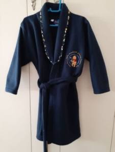 Child Pooh Bear winter dressing gown size 4 navy Blue BRAND NEW