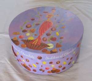 NEW - large Chocolate Goddess hatbox/ storage box / gift box /crafts