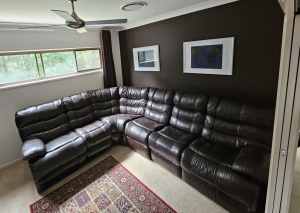 Large Corner Lounge Suite With Recliners