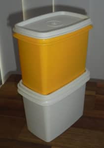 Yellow Tupperware Shelf Saver Storage Container With Lid 1243