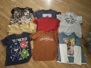 Boys Clothes T-shirts Tops Bundle Size 5-6