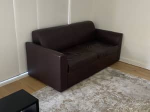 Custom leather sofa bed