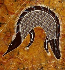 Aboriginal Artist-Reg Pengarte- Roper River- 152x200cm- stretched