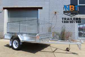 7x5Galvanised Fully Welded Single Axle Tipper with 600mm Cage ATM750kg