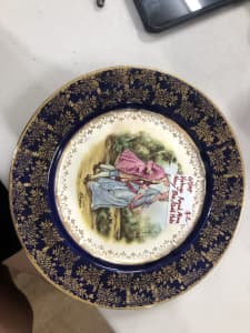 Vintage Royal Alma Navy Blue/Gold Plate
