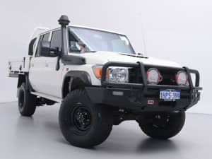 2022 Toyota Landcruiser 70 Series VDJ79R Workmate White 5 Speed Manual Double Cab Chassis