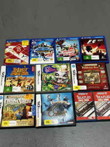 Assorted DS and ps vita games