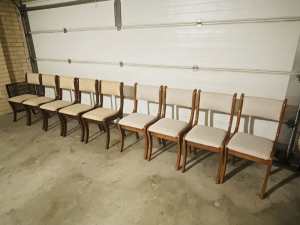 Hardwood Dining Chairs x 8