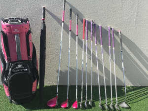 Cobra Baffler XL Women Full Set of Clubs with putter & Cobra Golf Bag