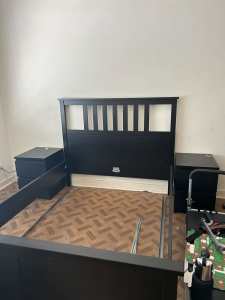 Black IKEA Double Bed