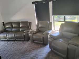 Maverick Leather Recliner Three Seater Sofa