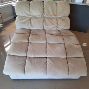 Chaise lounge (longue) honey colour 2 seater sofa long legroom