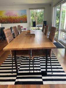 Set of six dining table chairs