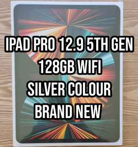 Ipad Pro 12.9 5th Gen 128GB WiFi Brand New Silver Colour Brand New