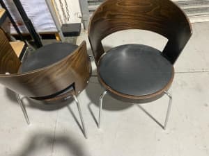 Chairs - dark brown wood