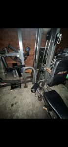 Smith machine, bench press, leg extension and more. 