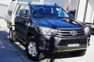 2018 Toyota Hilux GUN126R SR Double Cab Grey 6 Speed Sports Automatic Cab Chassis