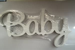 Box of wooden ‘Baby’ and ‘family’ words only $1 each!