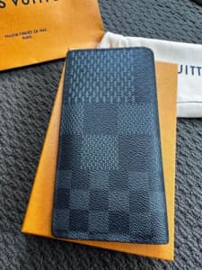 Louis Vuitton N60436 Damier Graphite 3D canvas Brazza Wallet -RFID