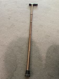Walking stick, foldable and height adjustable