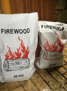 Eucalypt Ironbark firewood in 20 kg bags. *delivery available*