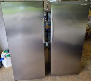 Westinghouse 430L fridge and 350L freezer pigeon pair, Stainless Steel