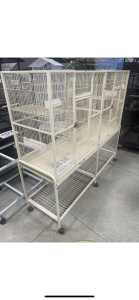 Double bird cage with removable divider