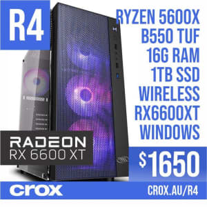 New Gaming PC Ryzen 5 5600X / 16G / 1TB NVMe SSD / RX6600XT / WiFi