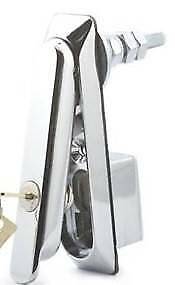 Chrome plated lockable swing handles