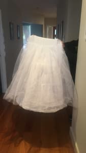 Wedding dress underlay - white, 3 tier, used once, had been cleaned.