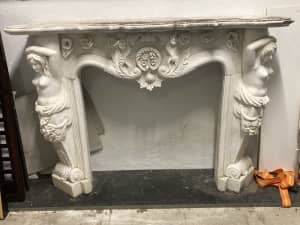 Marble Fireplace Surround/Mantle German 20th century