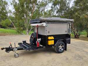camper trailer 6x4 with motor bike rack