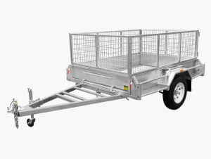 Elstar Premium 7x4 box trailer galvanised price include 600mm cage